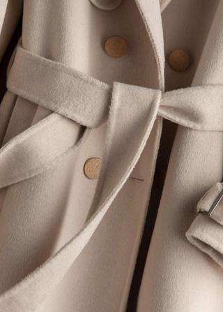 French Beige Clothes for Wardrobes Lapel Tie Waist Coat
