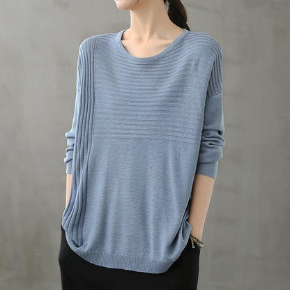 French Blue Clothes for O Neck Clothing Fall Top