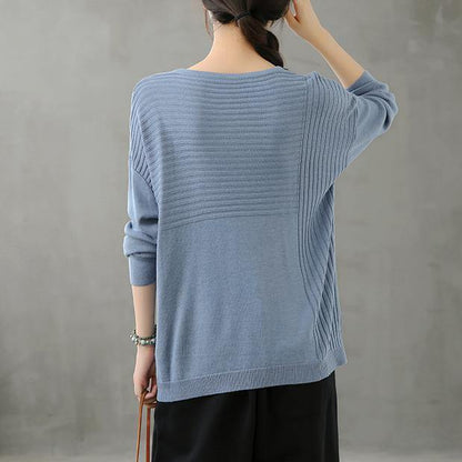 French Blue Clothes for O Neck Clothing Fall Top