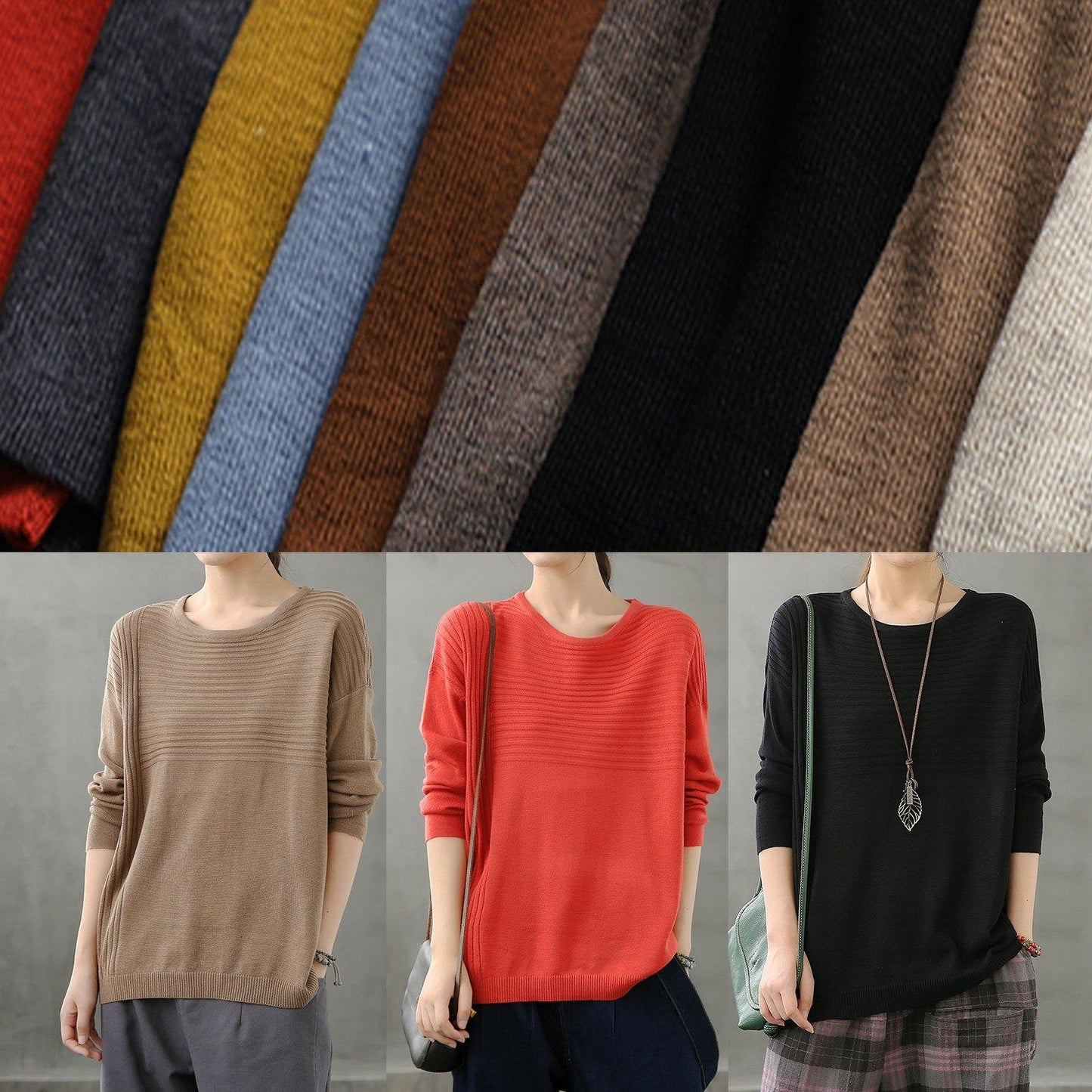 French Blue Clothes for O Neck Clothing Fall Top