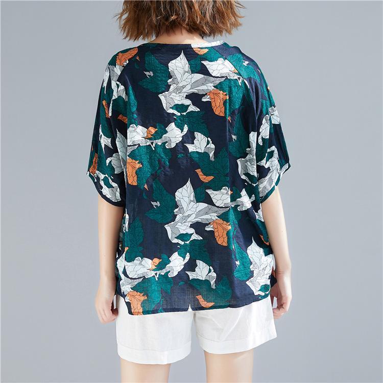 French Cotton Linen Tops Blouses Fitted Wardrobes O Neck Cinched Art Top