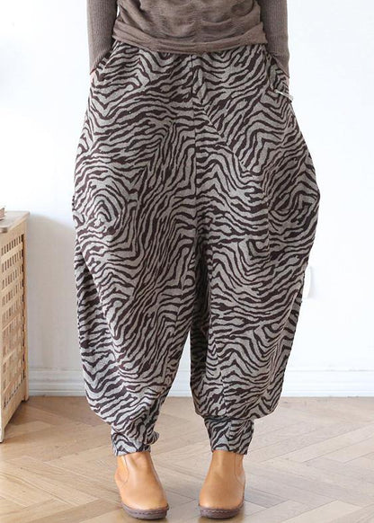 French Khaki Jacquard Wide Leg Pants Tutorials Trousers