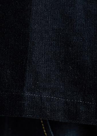 French Lapel Collar Cotton Clothes Fabrics Black Shirts Fall