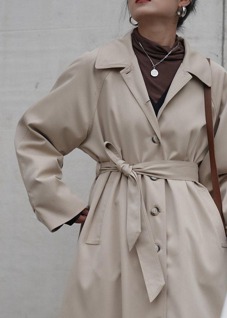 French Nude Crane Coats Ideas Notched Pockets Coats