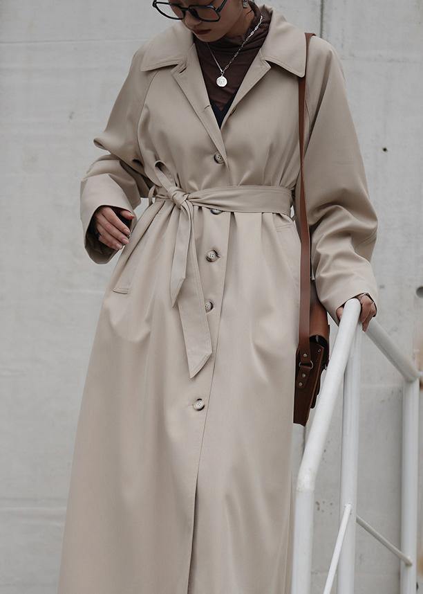 French Nude Crane Coats Ideas Notched Pockets Coats