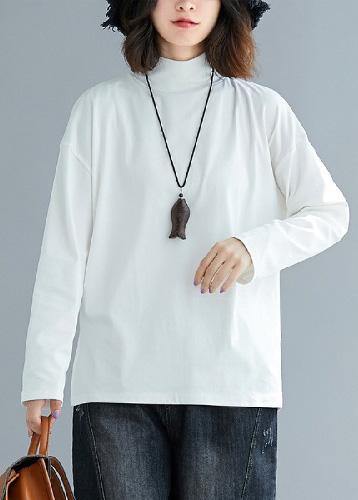 French Stand Collar Cotton Spring Clothes Christmas Gifts White Shirt