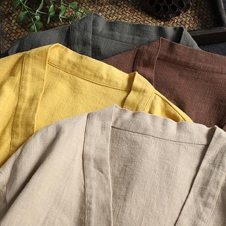 French V Neck Pockets Blouses for Work Outfits Chocolate Tops