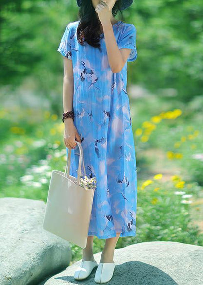 French V Neck Side Open Linen Dresses Ideas Sky Blue Dresses Summer