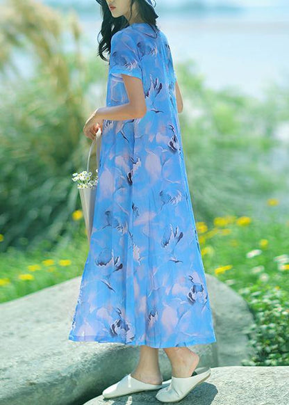 French V Neck Side Open Linen Dresses Ideas Sky Blue Dresses Summer