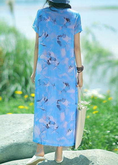 French V Neck Side Open Linen Dresses Ideas Sky Blue Dresses Summer
