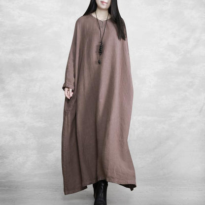 French O Neck Pockets Spring Quilting Clothes Outfits Black Long Dresses