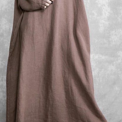 French O Neck Pockets Spring Quilting Clothes Outfits Black Long Dresses