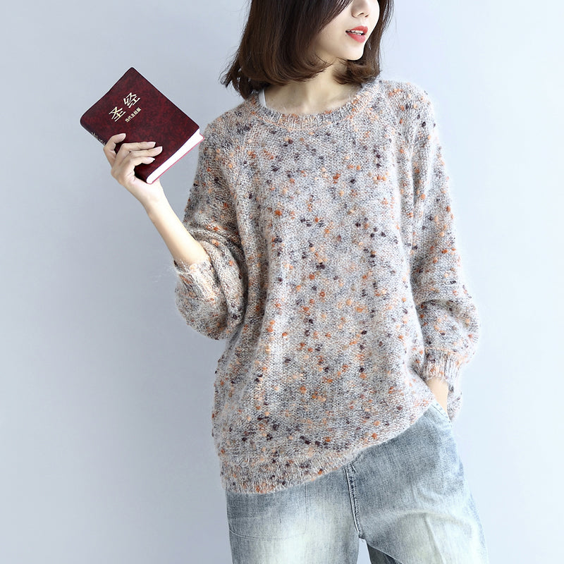 Fuzzy Rabbit Fur Knit Sweaters Warm Winter Dresses Pullover