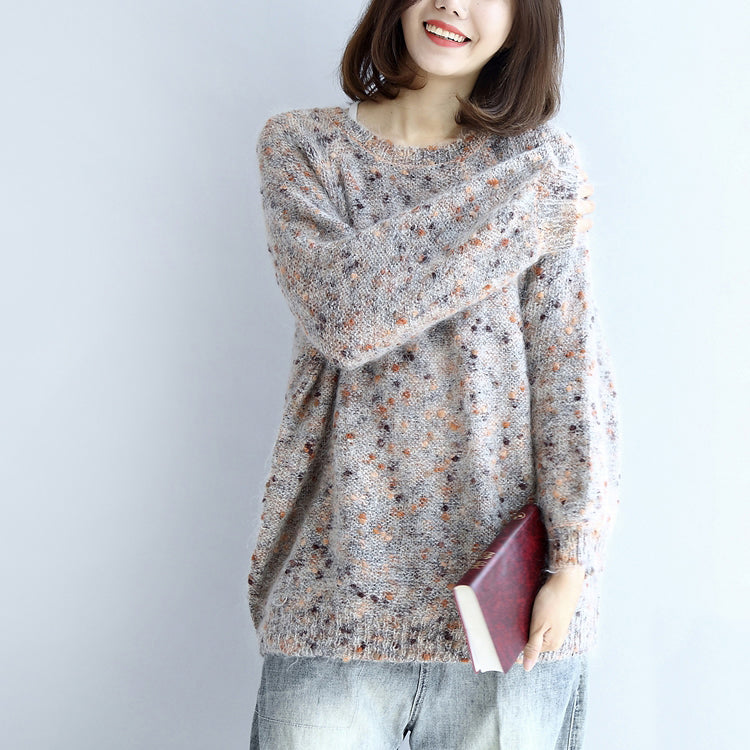 Fuzzy Rabbit Fur Knit Sweaters Warm Winter Dresses Pullover