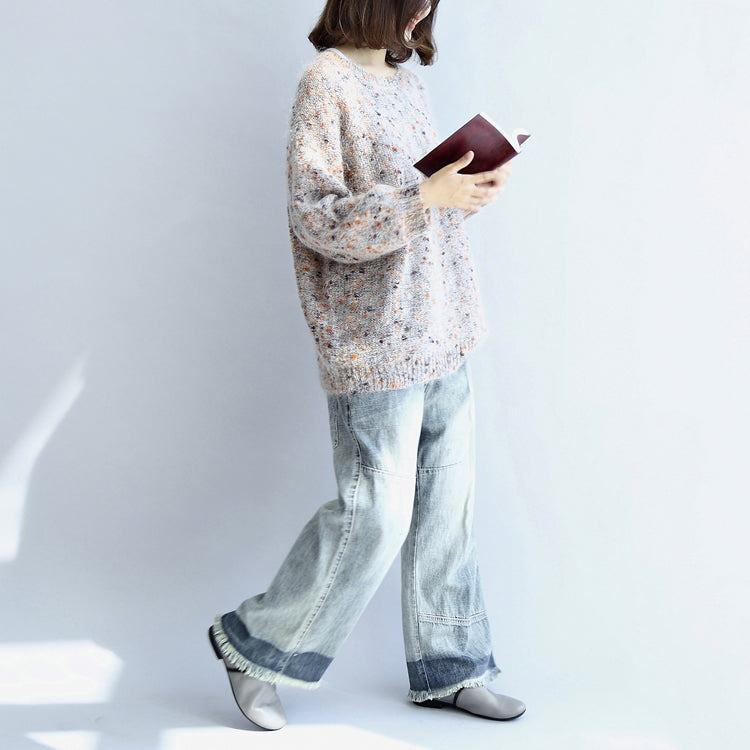 Fuzzy Rabbit Fur Knit Sweaters Warm Winter Dresses Pullover