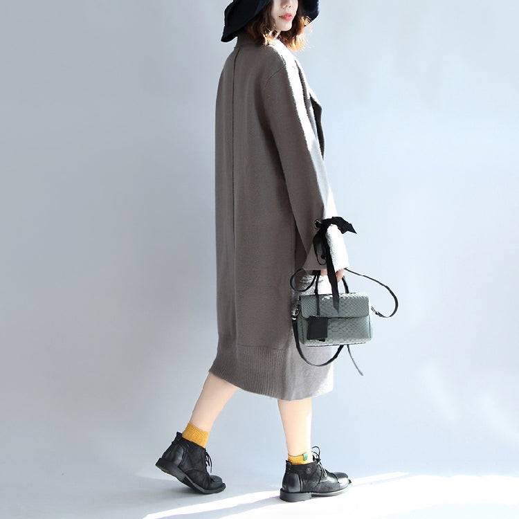 Gray Woolen Trench Coat Wind Breaker Jackets