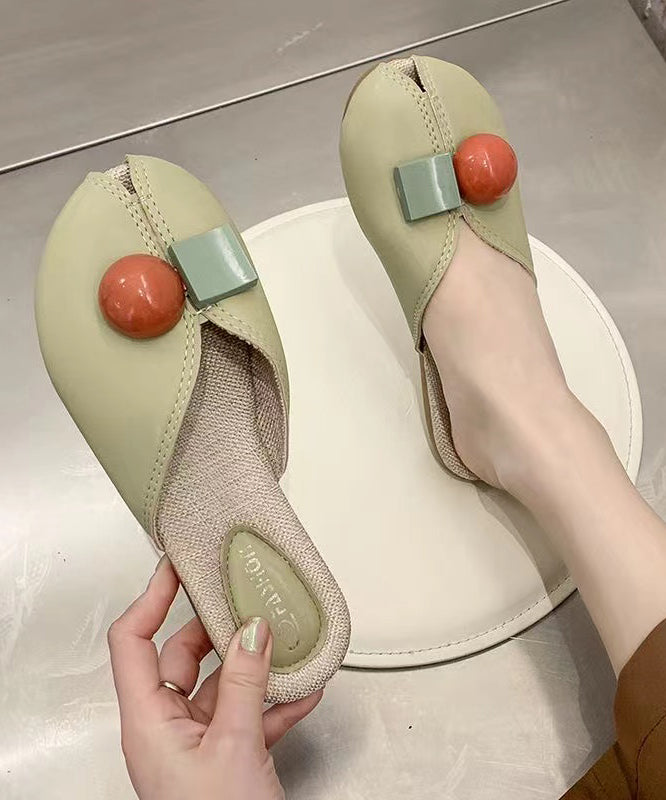 Green Versatile Soft Splicing Slide Sandals