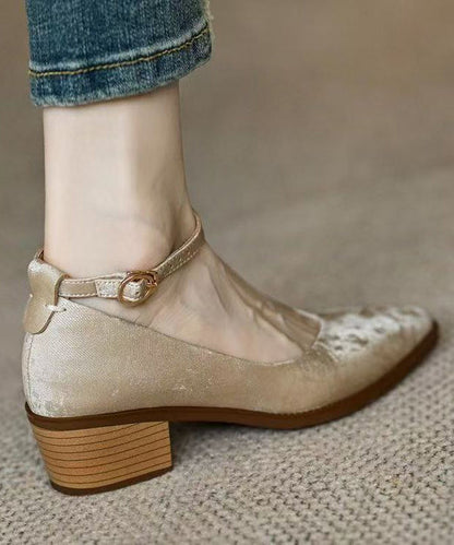 Green Faux Leather Loafers for Splicing Buckle Strap