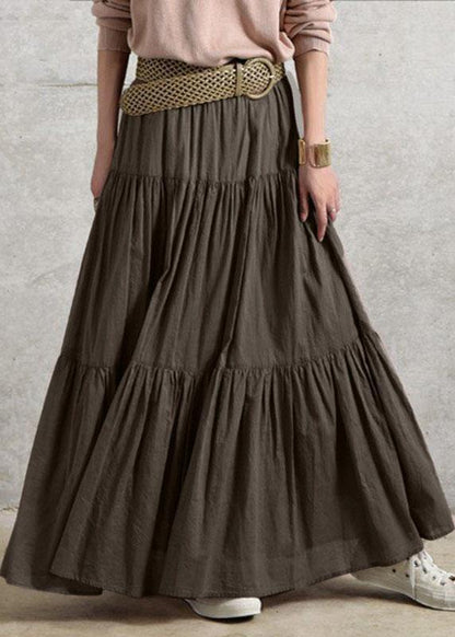 Handmade Retro Patchwork Ruffled Skirt