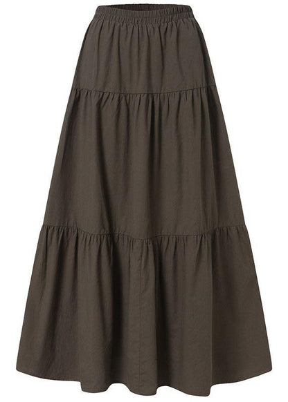 Handmade Retro Patchwork Ruffled Skirt