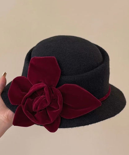 Handmade Coffee Woolen Cloche Hat