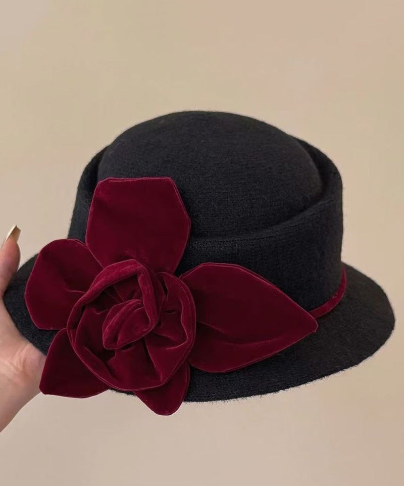 Handmade Coffee Woolen Cloche Hat