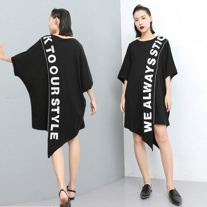 Handmade Cotton Dresses Print Irregular Dress