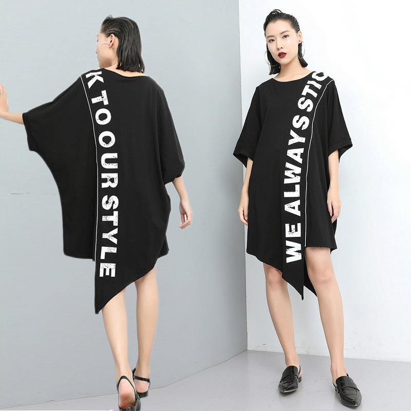 Handmade Cotton Dresses Print Irregular Dress