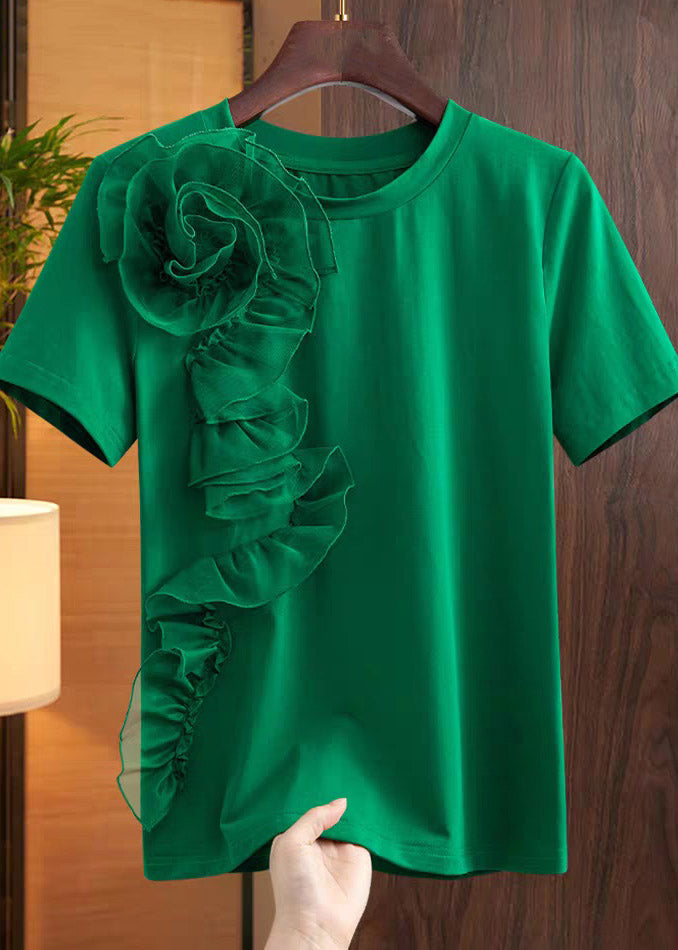 Handmade Green Shirts Short Sleeve