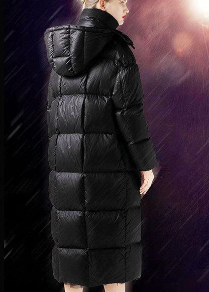 Handmade Khaki Button Pockets Winter Duck Down Coat