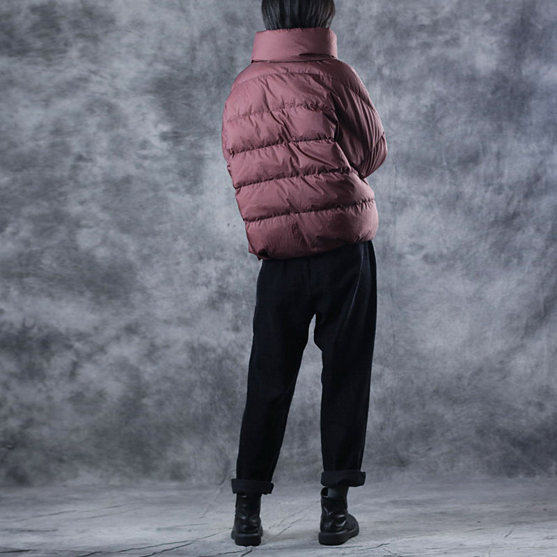 Handmade Mulberry Zippered Pockets Winter Jackets Long Sleeve