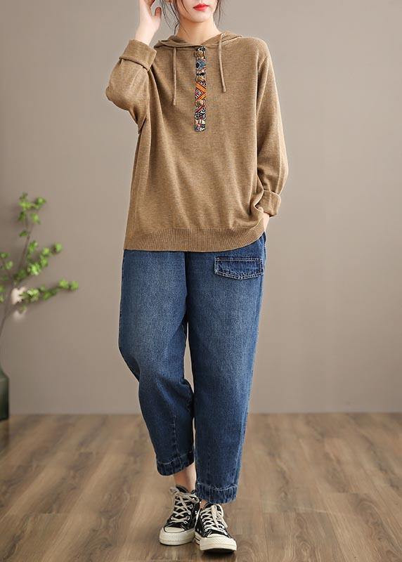 Handmade Spring Pants Oversize Denim Blue Photography Elastic Waist Trousers