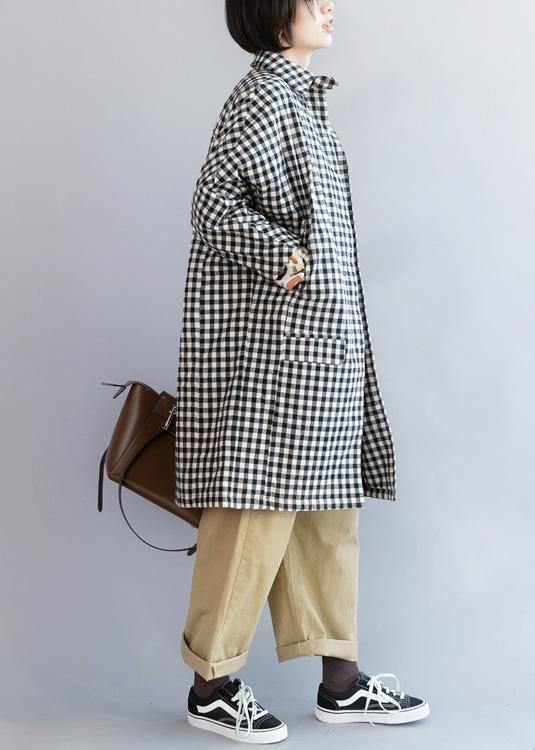 Handmade Black White Plaid Outfit Tutorials Thick Winter Coats