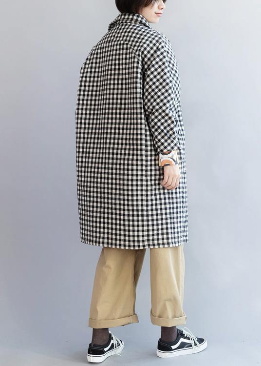 Handmade Black White Plaid Outfit Tutorials Thick Winter Coats
