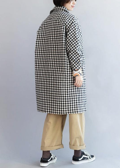 Handmade Black White Plaid Outfit Tutorials Thick Winter Coats