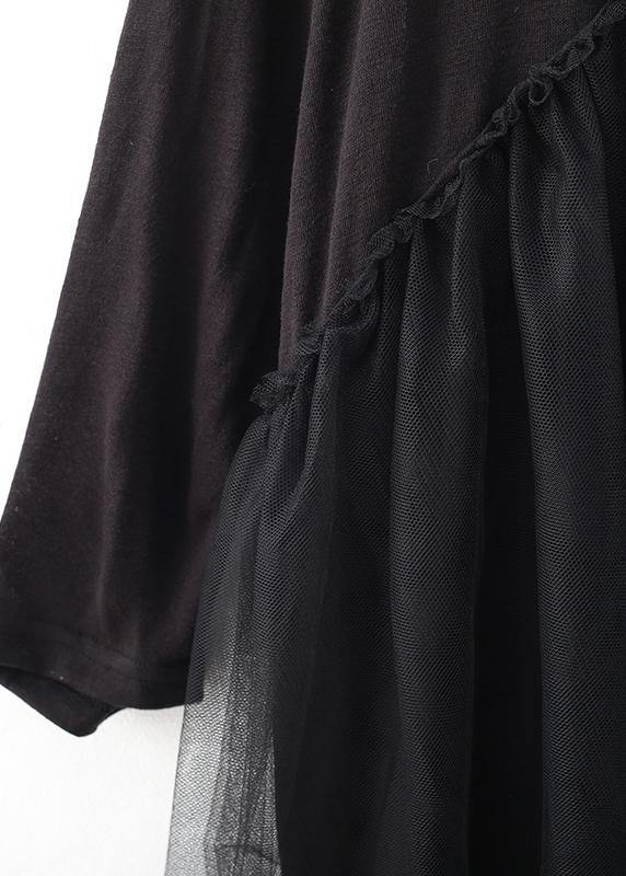 Handmade Gray Patchwork Tulle Clothes for O Neck Dresses
