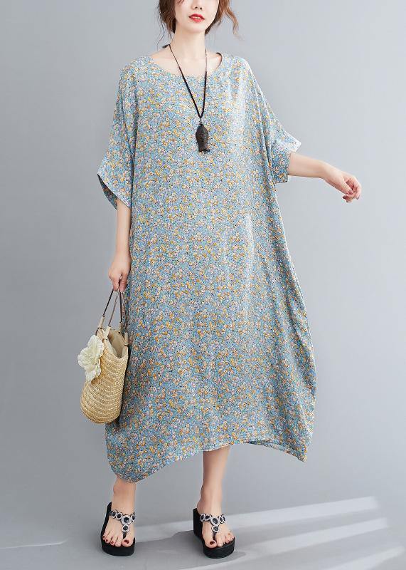 Handmade O Neck Clothes Inspiration Light Green Maxi Dress
