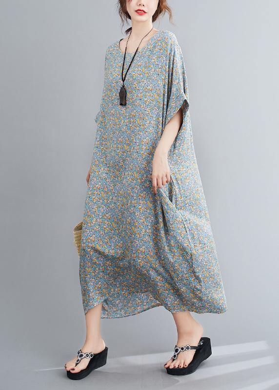 Handmade O Neck Clothes Inspiration Light Green Maxi Dress