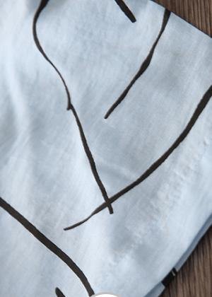 Handmade Silk Quilting Dresses Stitches Summer Loose Short Sleeve Irregular Dress