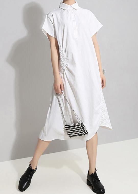 Handmade Fine Patchwork Irregular Short Sleeve Summer Dress