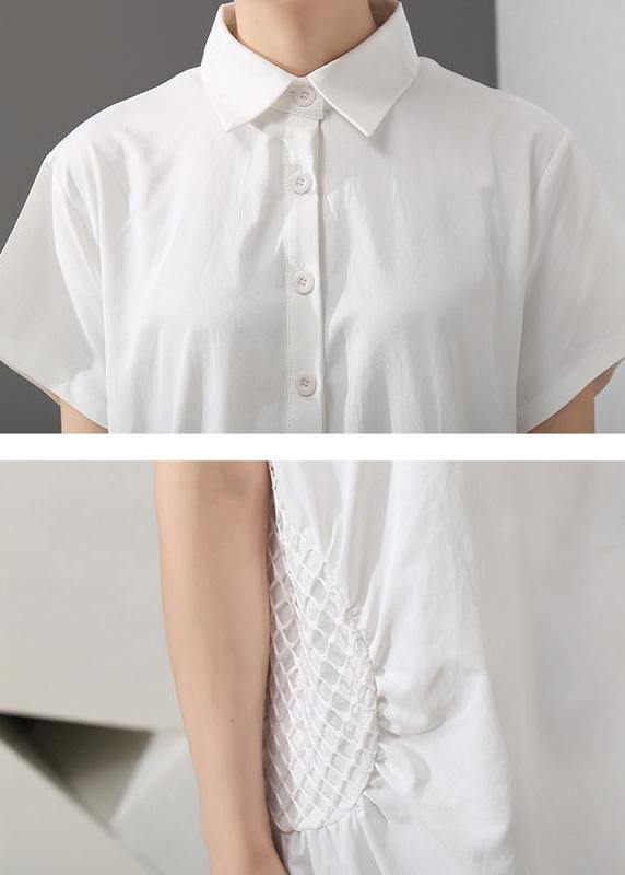 Handmade Fine Patchwork Irregular Short Sleeve Summer Dress