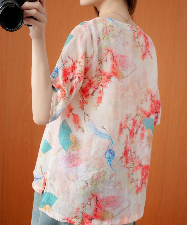 Handmade V Neck Half Sleeve Summer Tops Shirts