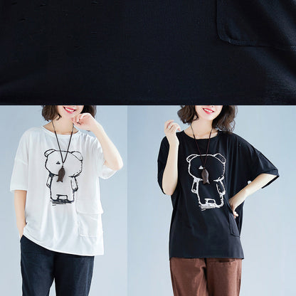 Handmade White Cotton Clothes for Ideas Batwing Sleeve O Neck Midi Tops