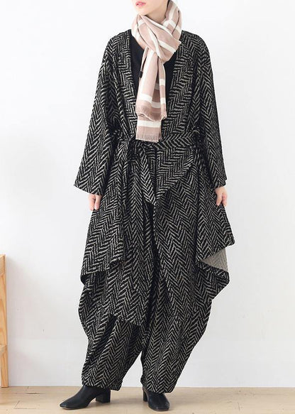 High-end Yarn-dyed Stripe Irregular Suit British Atmosphere Multi-wear Two-piece