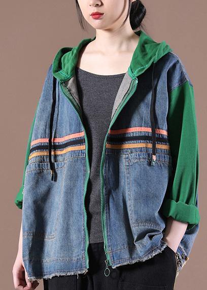 Hooded Spring Maxi Coat Green Clothing Jackets