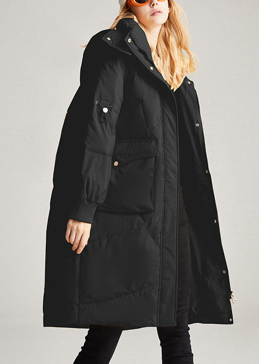 Hot Beige Zippered Thick Fine Winter Duck Down Winter Coats