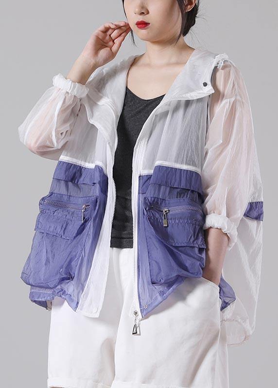 Hot Green Pockets Hooded Upf 50+ Coat Jacket Summer