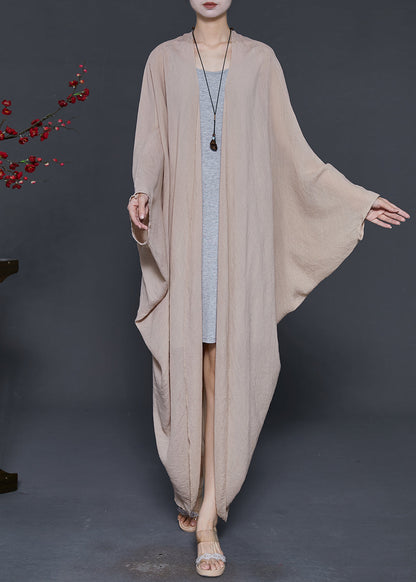Italian Khaki Oversized Cotton Upf 50+ Cardigans Spring