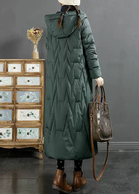 Italian Red Hooded Embroideried Duck Down Down Coats Winter