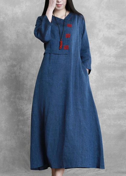 Italian Blue Fine Box Coat Fabrics O Neck Tie Waist Jackets